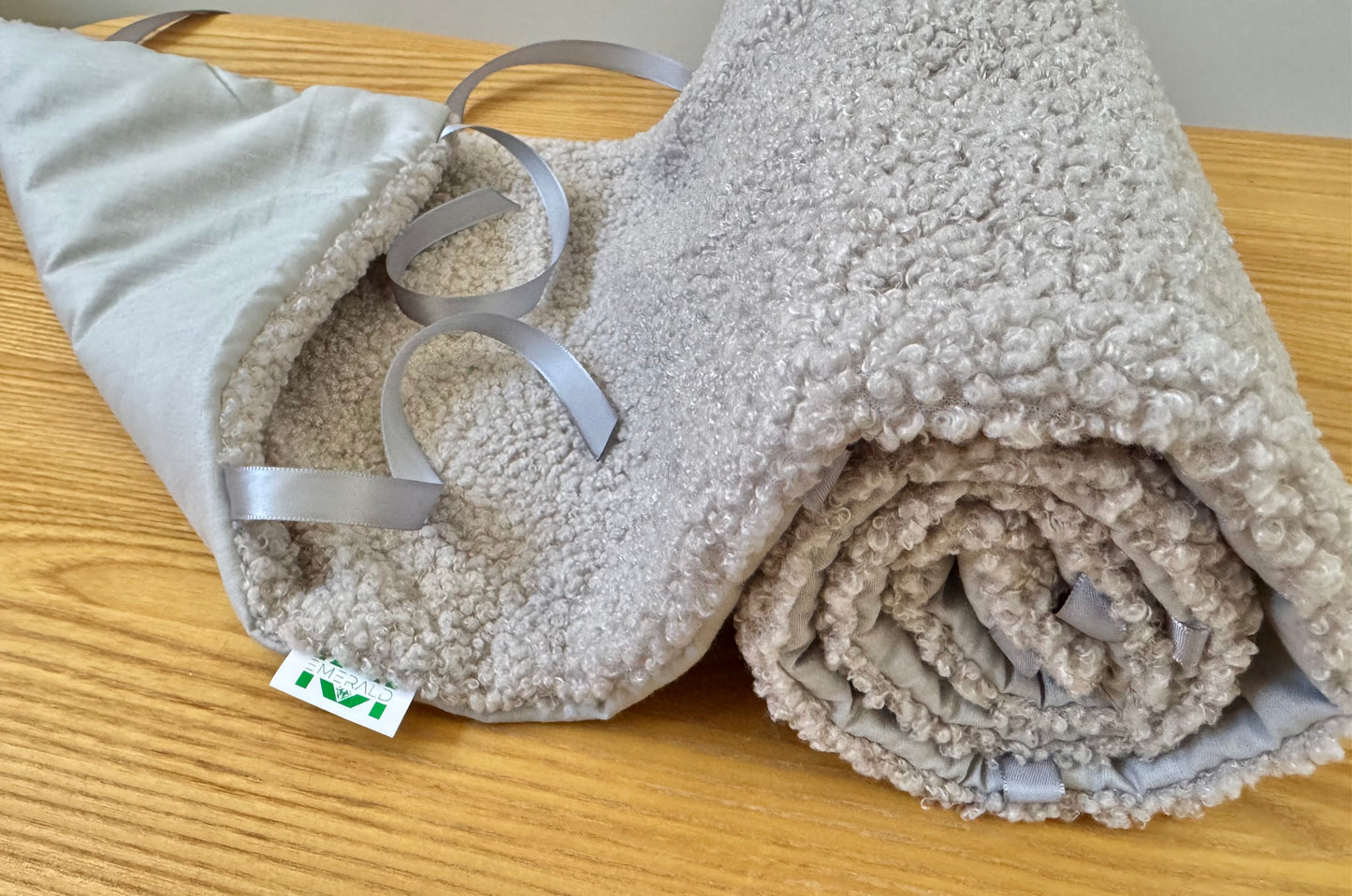 Housse de protection pour lit de bébé ou de tout-petit, en peluche douce Camel Boucle avec rembourrage doux