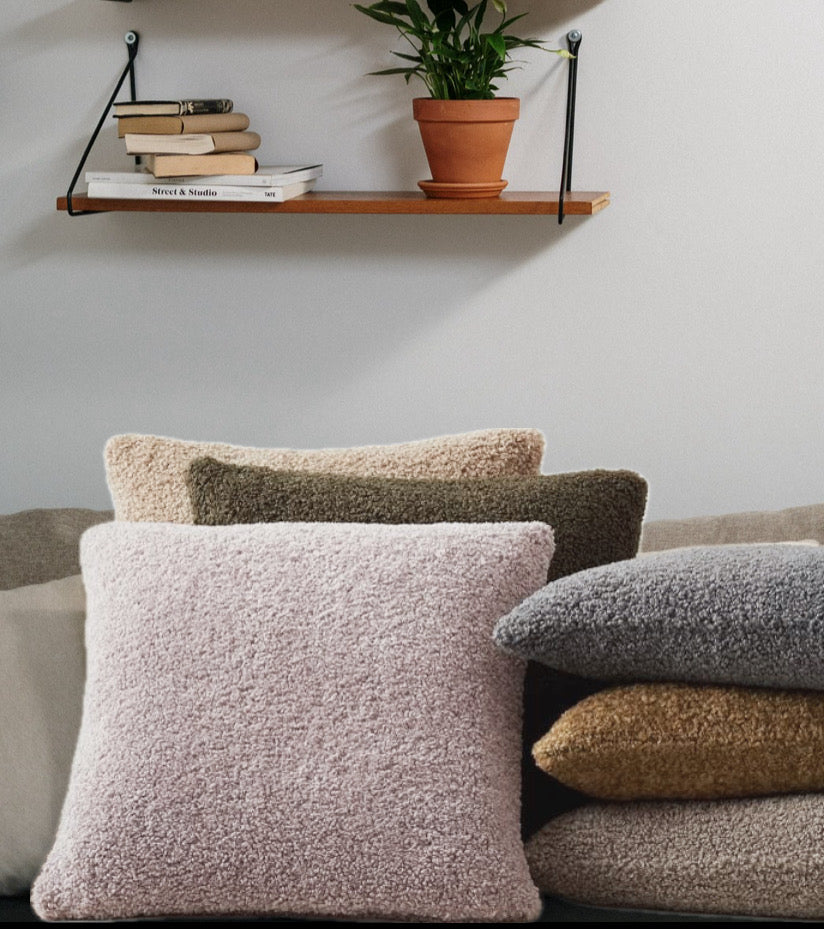 Teddy Camel Boucle Decorative Throw Pillow Pillowcase