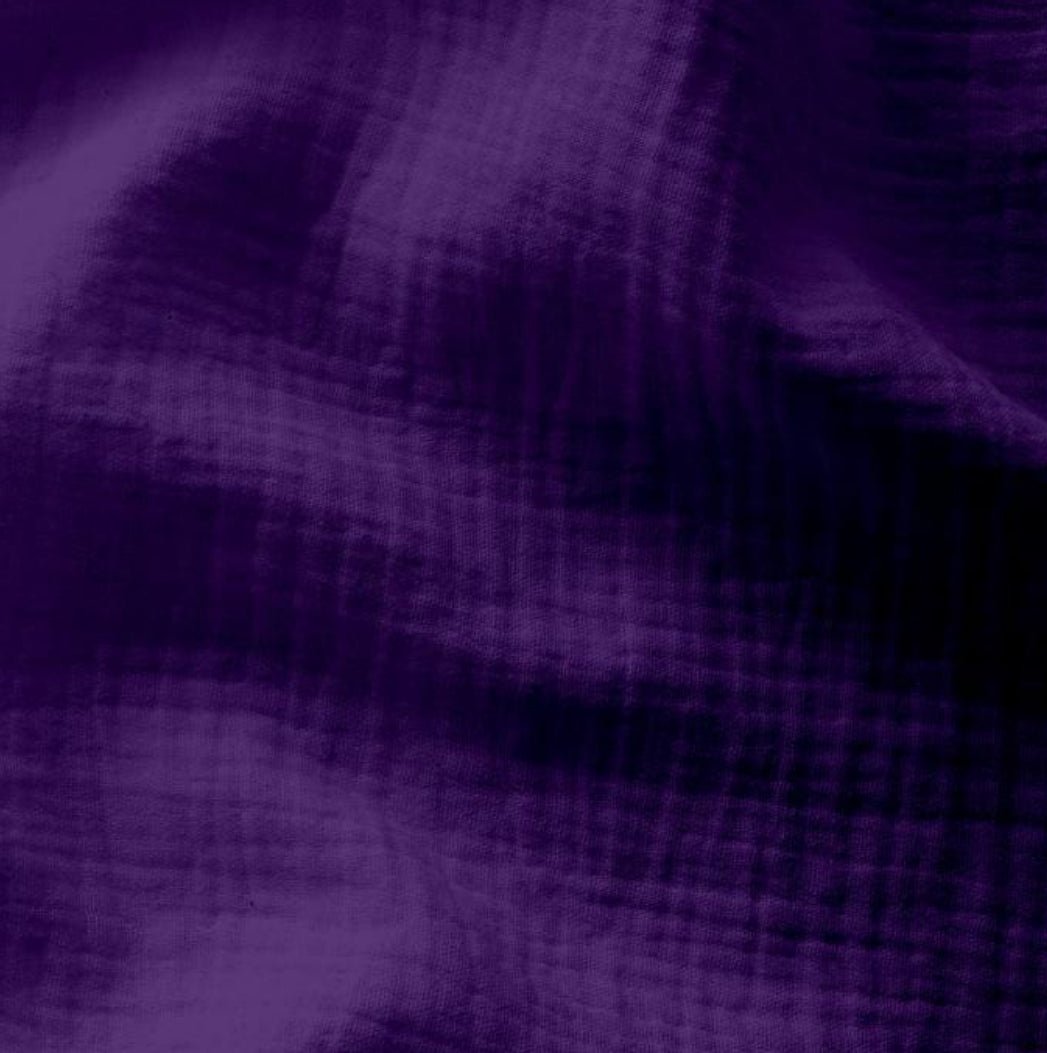 Tissu en mousseline de coton violet