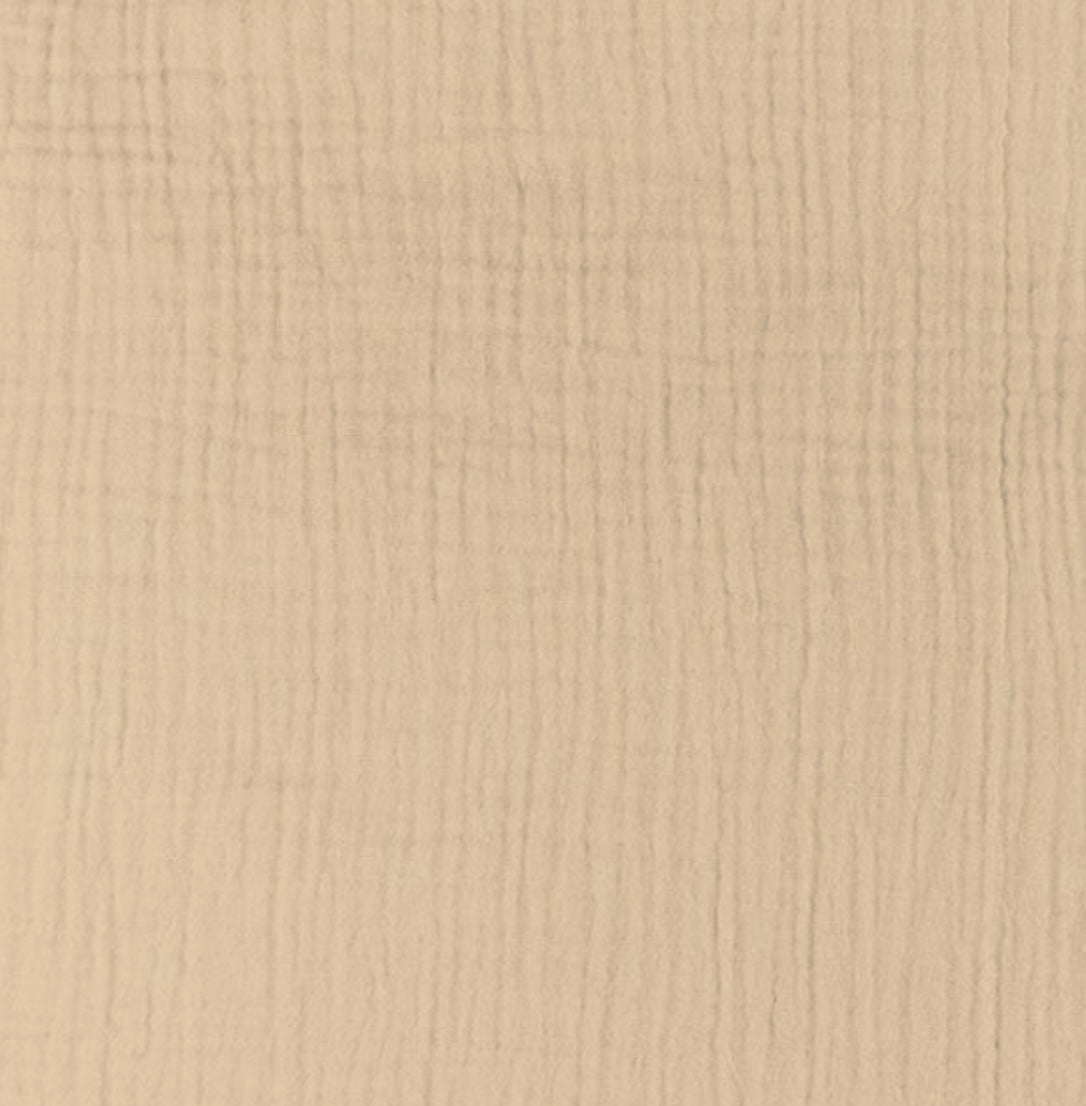 Tissu en mousseline de coton beige