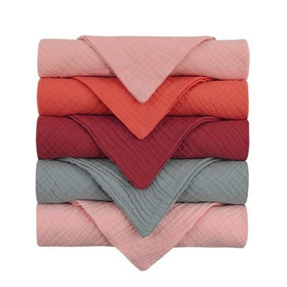 Lot de 3, 5, 7 ou 10 bavoirs en mousseline de coton biologique respectueux de l'environnement avec bandana imperméable à trois couches pour bébé