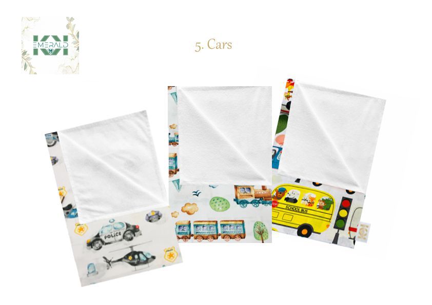 Estera cambiante 3 del cojín del pañal del algodón reutilizable impermeable determinado del bebé en caja de regalo