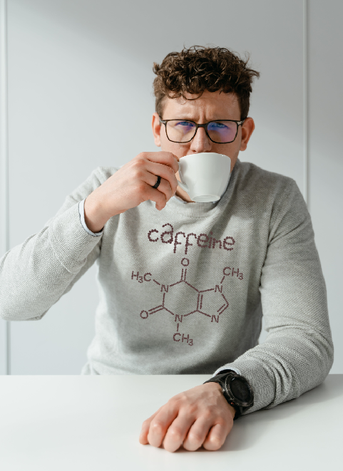 T-shirt l Sweatshirt l Sweat à capuche Molécule de caféine, Amateur de café Addicted Addiction Coffeeholic Espresso Lover Gift, Sip Sip Hooray