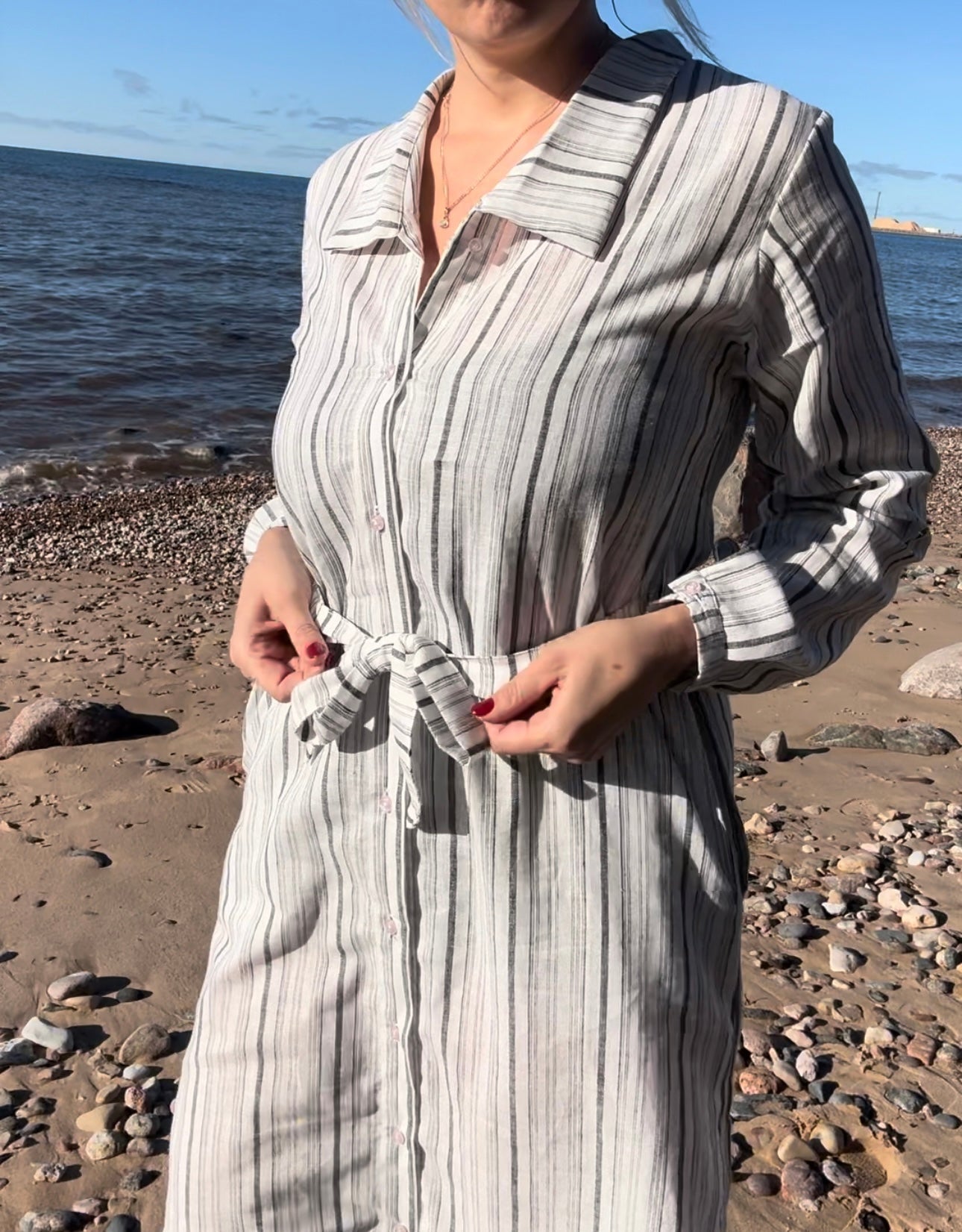 Positano Linen Shirt Dress