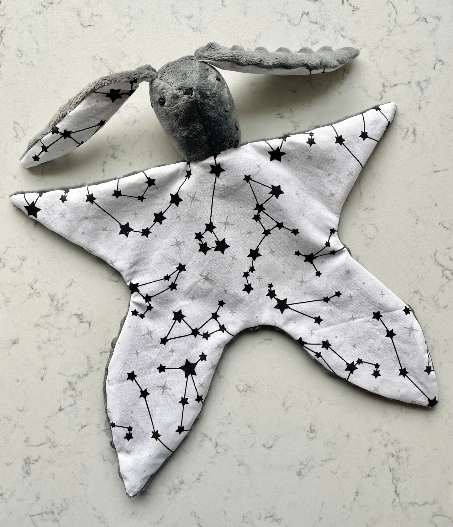 Coffret cadeau Doudou bébé Lapin Peluche Lapin assorti Minky Signes du Zodiaque étoiles Couverture dans coffret cadeau