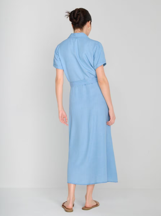 Azure Midi Shirt Dress