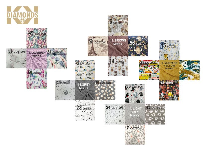 Couverture en coton Minky dans une boîte cadeau, tailles bébé, tout-petit, adolescent, adulte