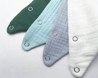 Lot de 3, 5, 7 ou 10 bavoirs en mousseline de coton biologique respectueux de l'environnement avec bandana imperméable à trois couches pour bébé