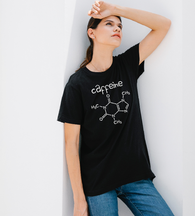 T-shirt l Sweatshirt l Sweat à capuche Molécule de caféine, Amateur de café Addicted Addiction Coffeeholic Espresso Lover Gift, Sip Sip Hooray