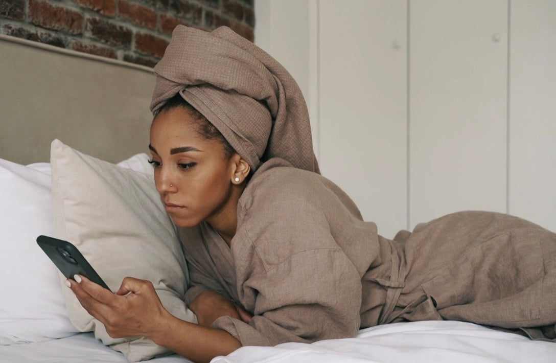 Linen Robe with matching Towel I Organic, eco-friendly and breathable