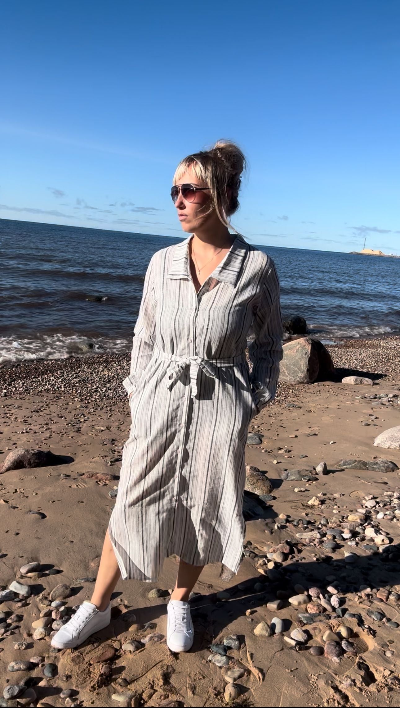Positano Linen Shirt Dress