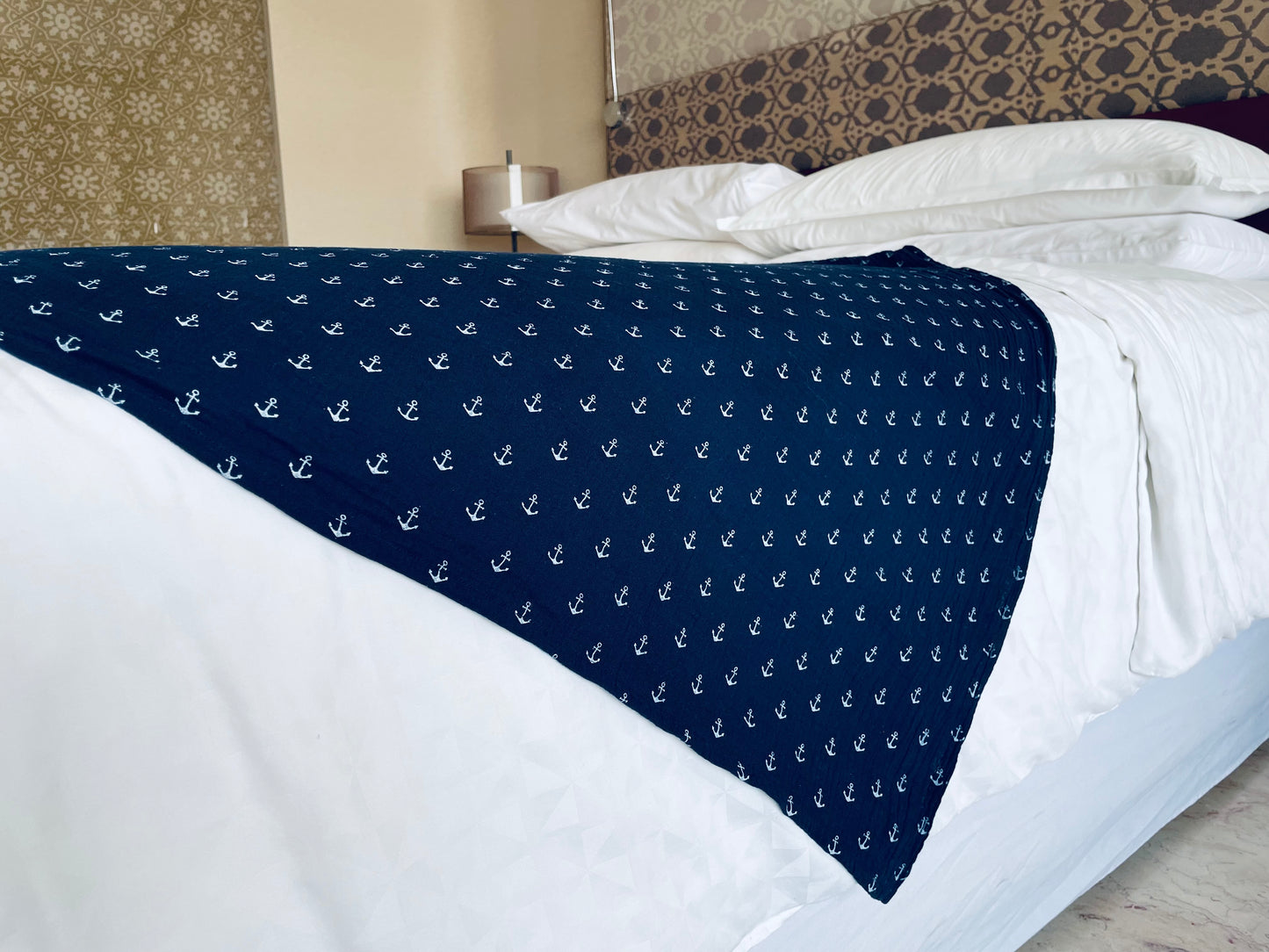 Manta de tiro Funda de cama de muselina de algodón orgánico y ecológico