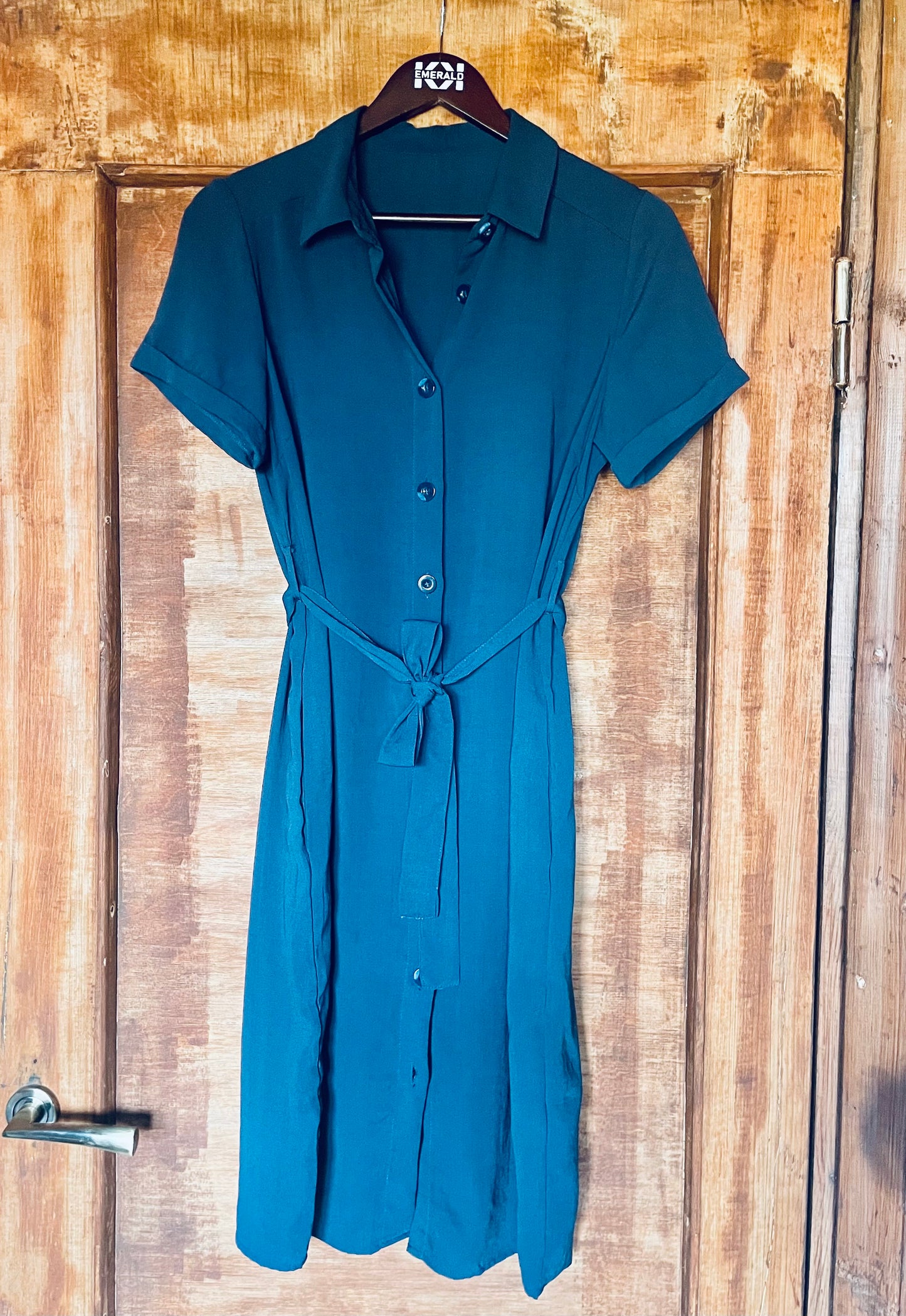 Robe chemise en coton de qualité supérieure à manches courtes I Biologique, écologique et respirant