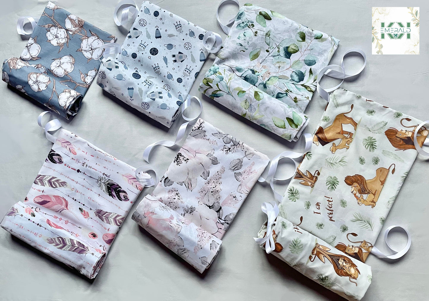 Housse de protection pour lit de bébé ou de tout-petit, en coton biologique de qualité supérieure avec rembourrage doux