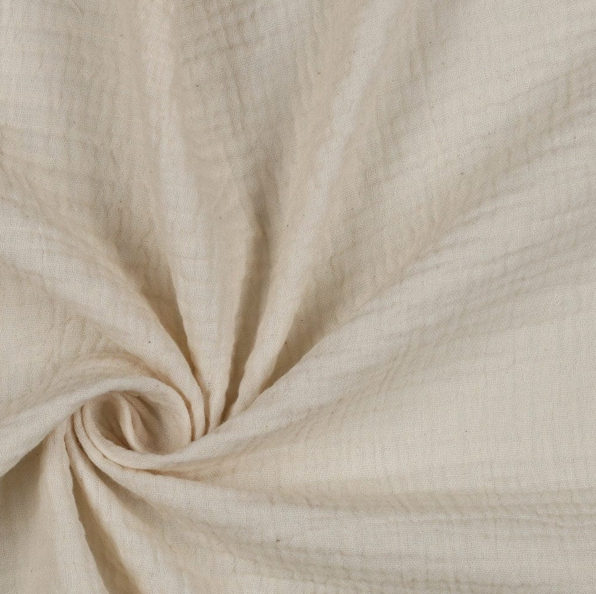 Tissu en mousseline de coton beige