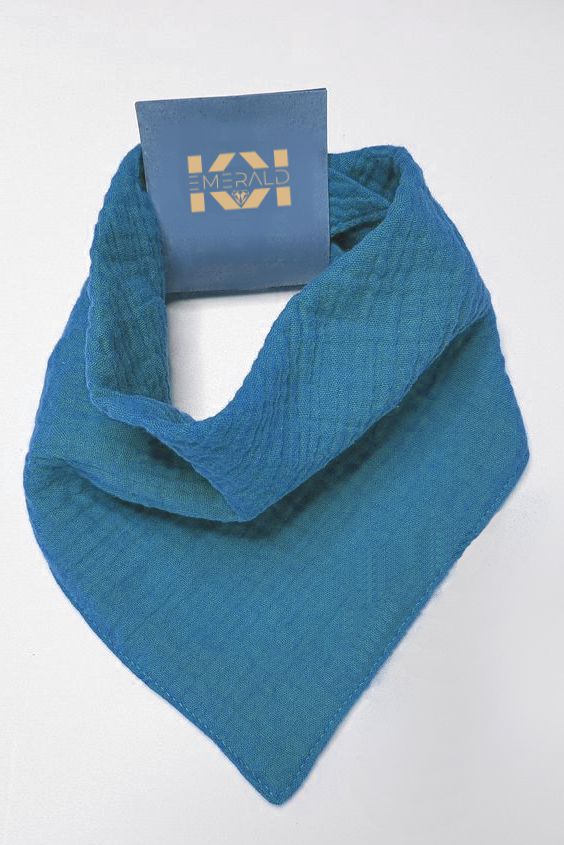 Lot de 3, 5, 7 ou 10 bavoirs en mousseline de coton biologique respectueux de l'environnement avec bandana imperméable à trois couches pour bébé