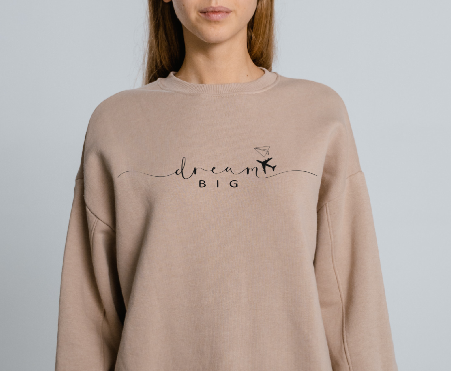 T-shirt l Sweat-shirt l Sweat à capuche Dream BIG, cadeau citation motivationnelle