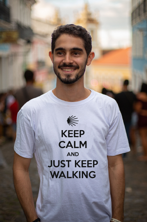 Keep Calm and Just Keep Walking – Camino de Santiago T-shirt l Hoodie l Pants