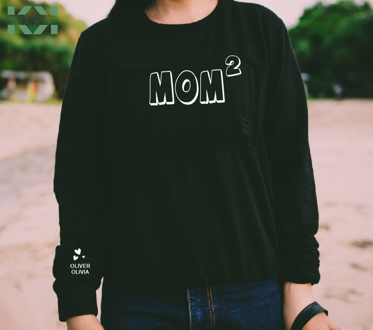 T-shirt, sweat à capuche et sweat-shirt personnalisés pour maman avec les noms de votre bébé et de vos enfants