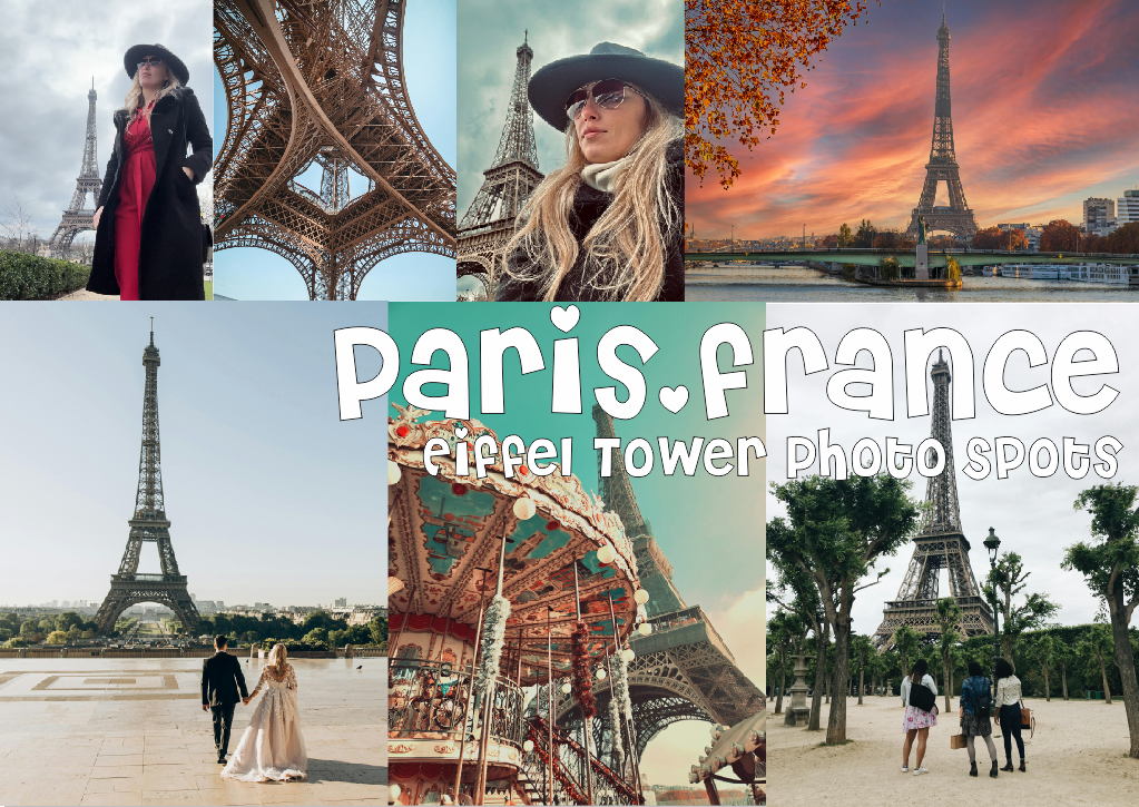 Best Eiffel Tower Photo Spots. Paris, France