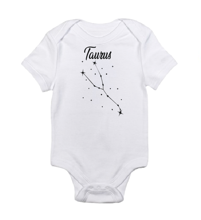 Body de bebé con signo del zodíaco, Body de signo de astrología de estrellas de meses de cumpleaños de bebé personalizado
