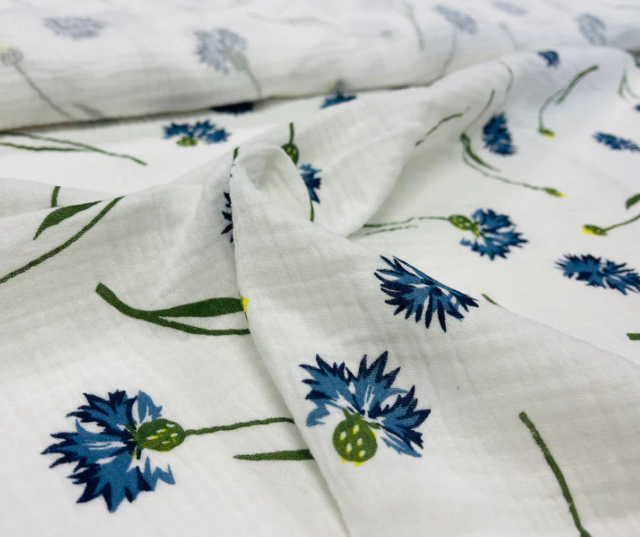 Manta de tiro Funda de cama de muselina de algodón orgánico y ecológico