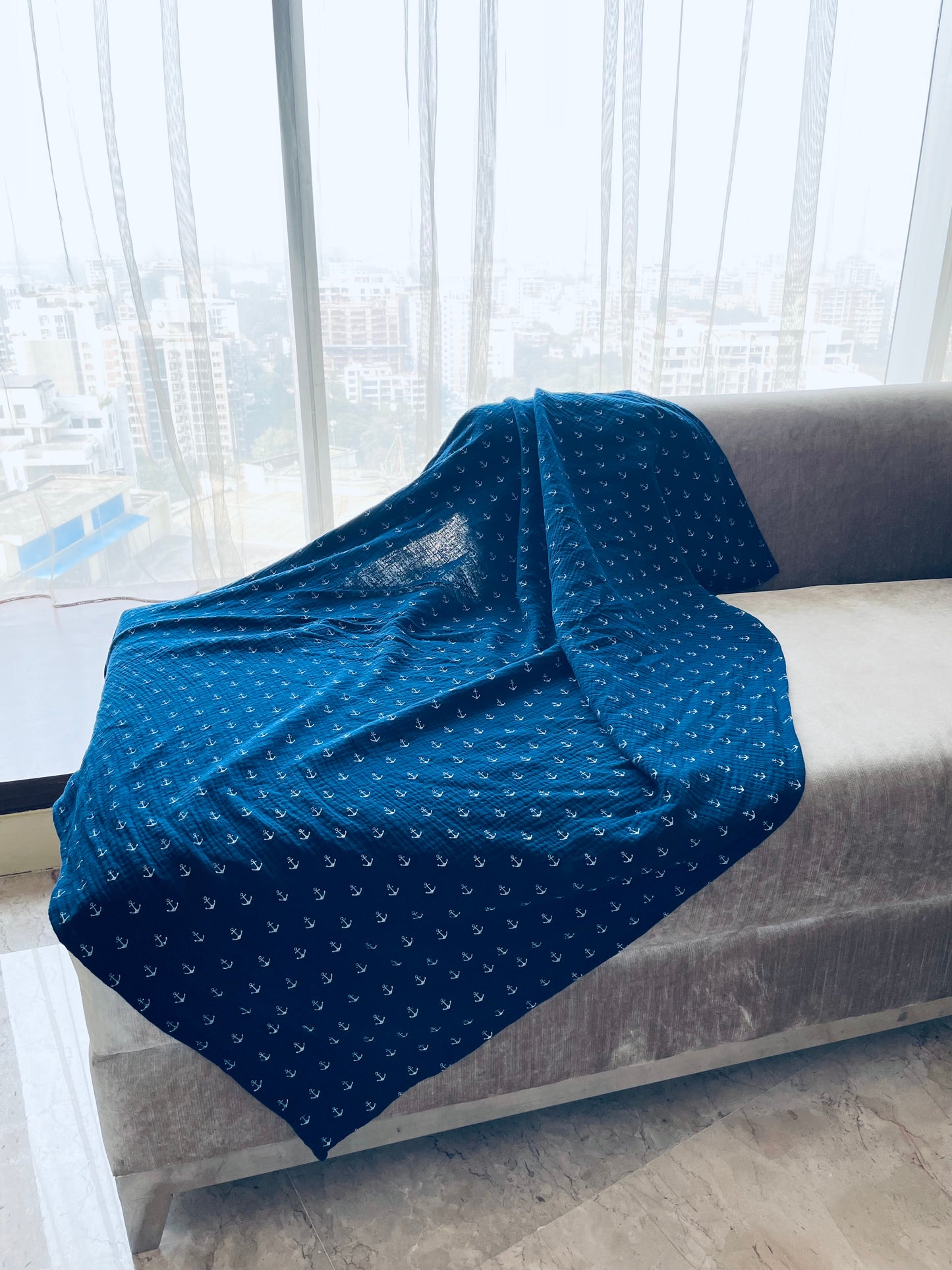 Manta de tiro Funda de cama de muselina de algodón orgánico y ecológico