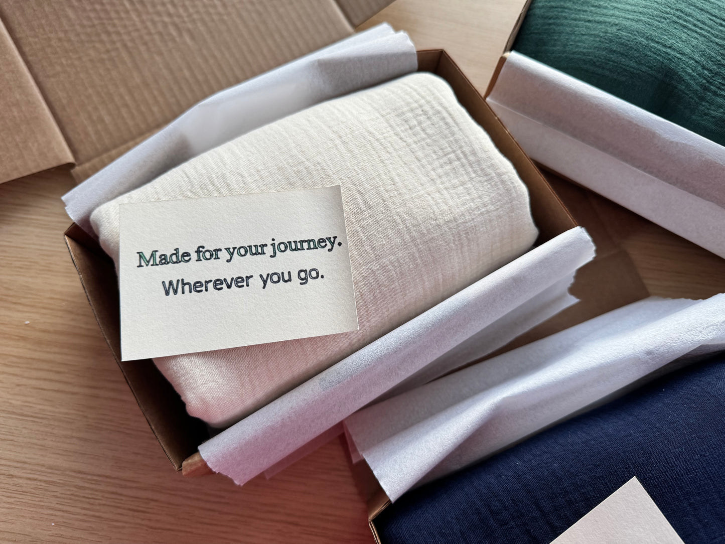 Tissu en mousseline de coton beige