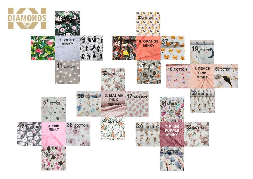 Couverture en coton Minky dans une boîte cadeau, tailles bébé, tout-petit, adolescent, adulte