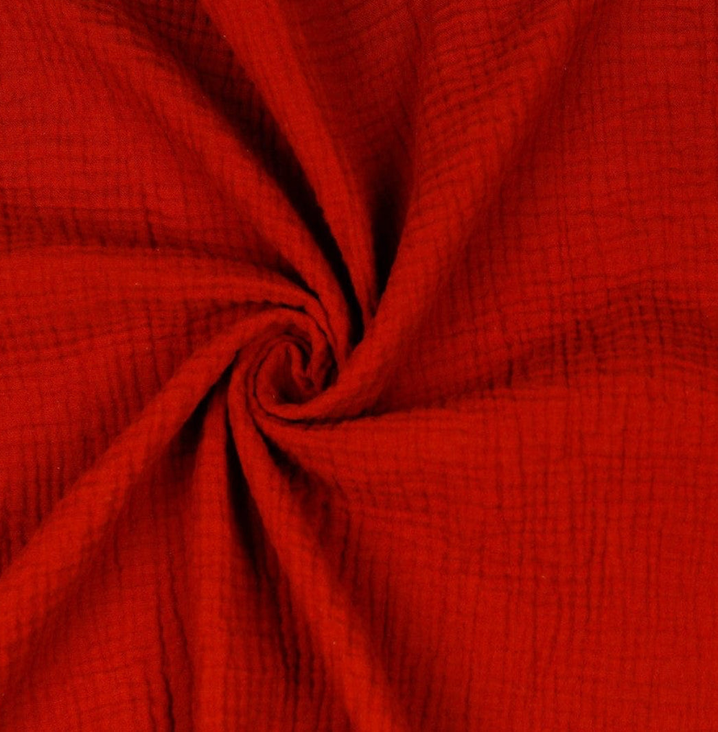 Red Muslin Cotton Fabric