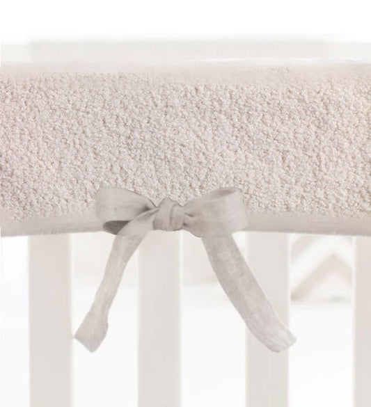 Housse de protection pour lit de bébé ou de tout-petit, en peluche douce Camel Boucle avec rembourrage doux