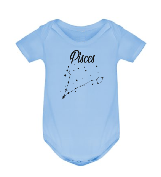 Body de bebé con signo del zodíaco, Body de signo de astrología de estrellas de meses de cumpleaños de bebé personalizado