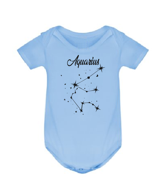 Body de bebé con signo del zodíaco, Body de signo de astrología de estrellas de meses de cumpleaños de bebé personalizado