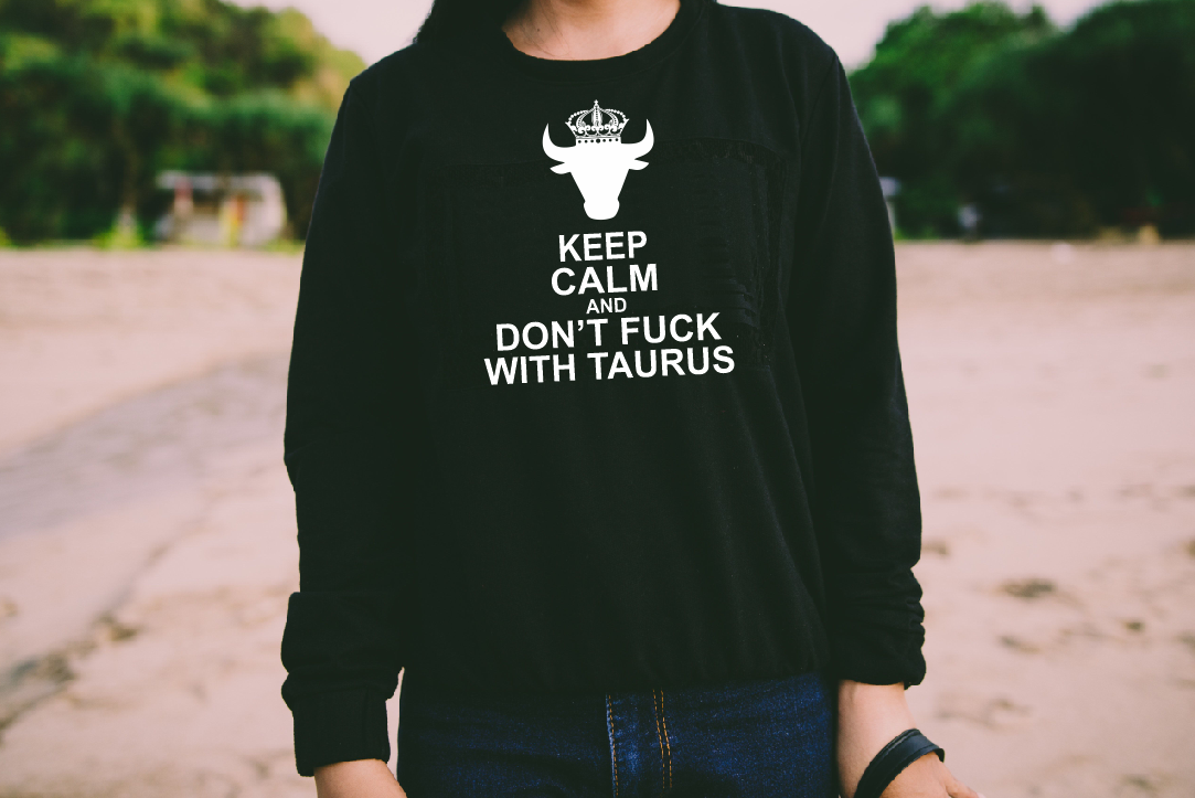 Mantenga la calma y no joda con Tauro l Signo del zodiaco Tauro World Team Facts Camiseta l Sudadera l Sudadera con capucha