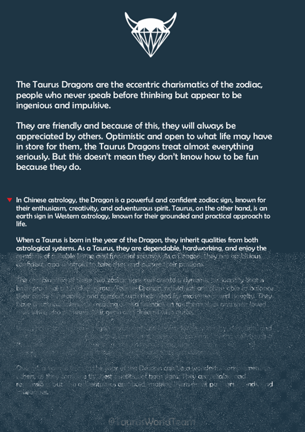 ♉ Taurus Born in the Year of the Dragon I Taurus Dragon Personality Guide | Chinese Zodiac Astrology PDF