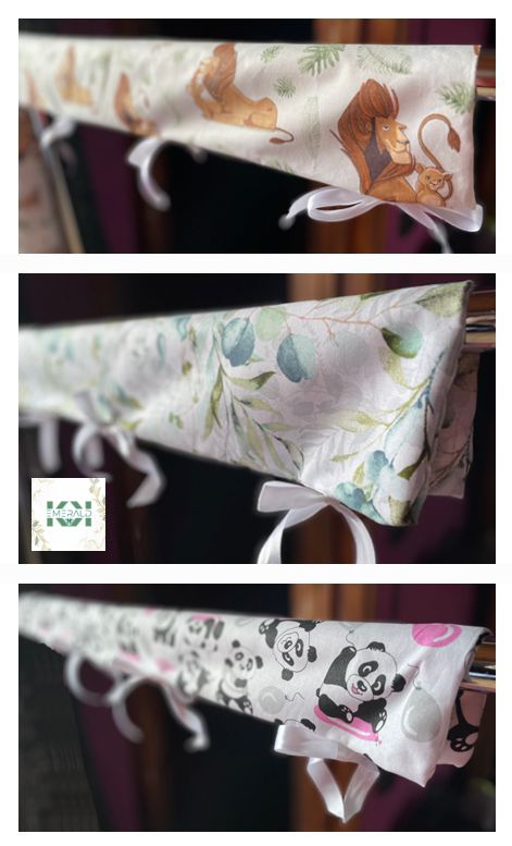 Housse de protection pour lit de bébé ou de tout-petit, en coton biologique de qualité supérieure avec rembourrage doux